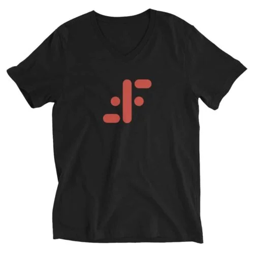 Camiseta de manga corta y cuello de pico unisex
